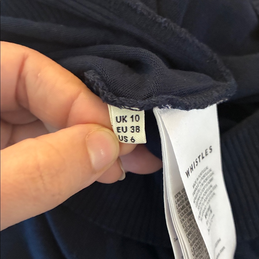 WHISTLES Navy Blue Crop Top - Picture 11 of 12